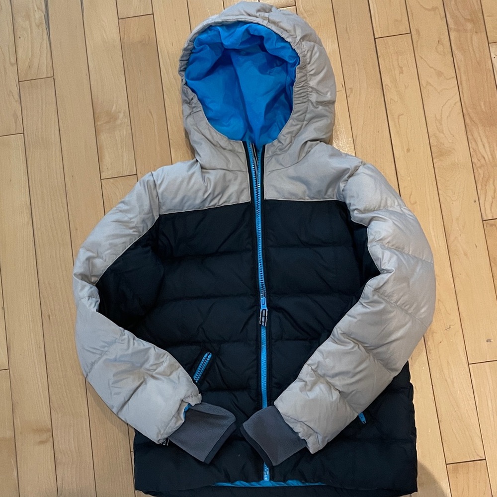 Lands' End Black Jacket with Blue Interior